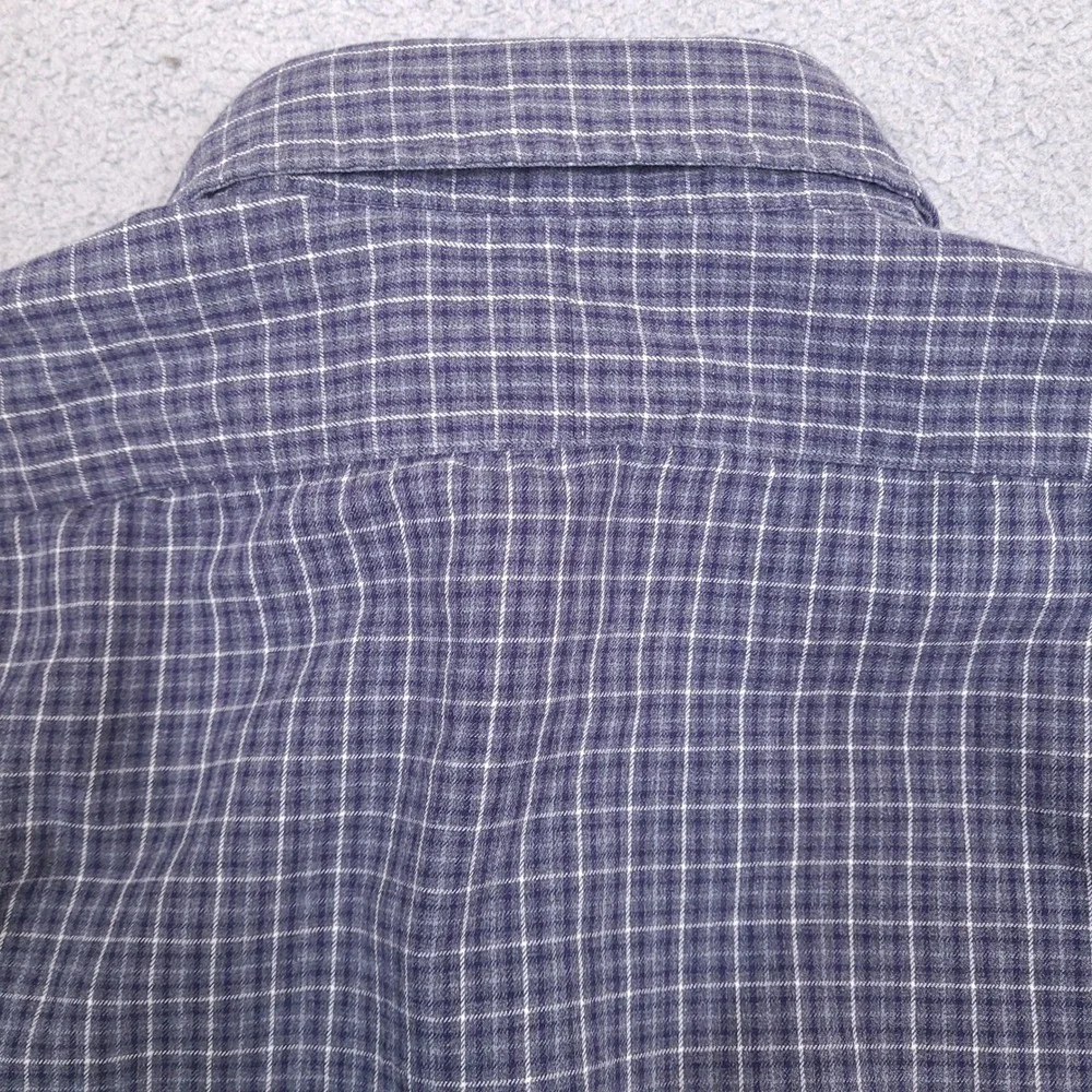 Vintage Polo Ralph Lauren Shirt‎ Mens Large Blue Plaid Stanton Classic Fit *Read